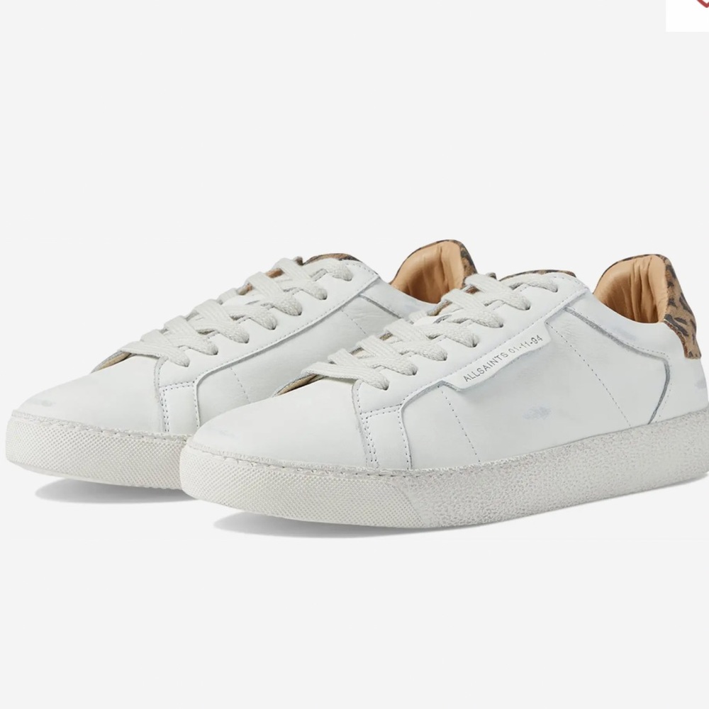 All saints sheer leopard sneaker, distressed